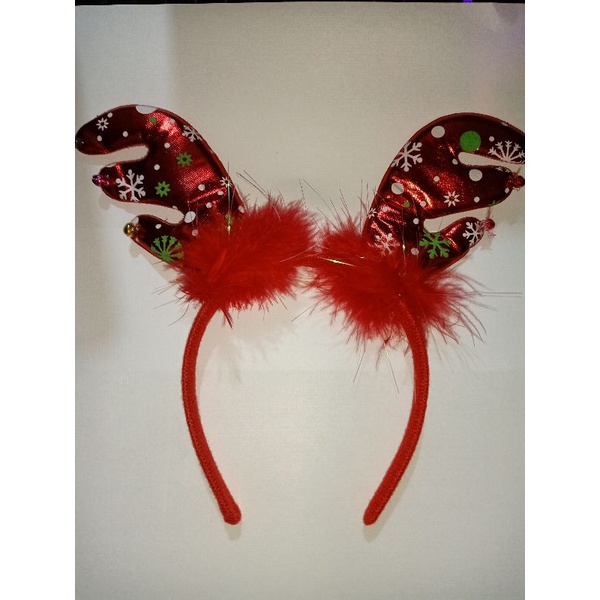 Bando Natal Motif Santa Claus / Topi Santa / Rusa