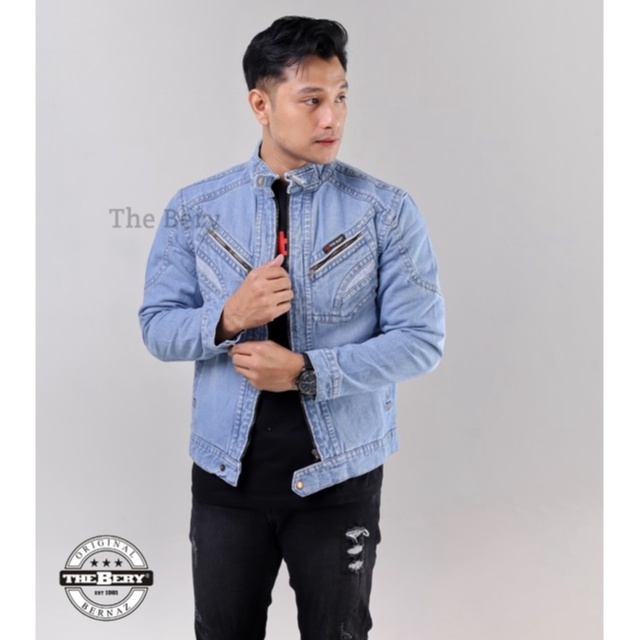 Jaket Denim Pria Basic  Original The Berry Terbaru-Terlaris