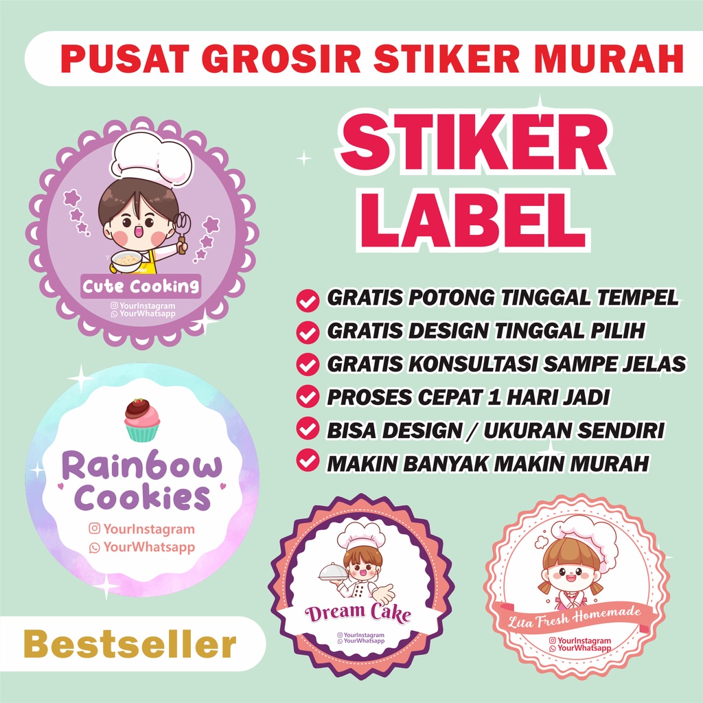 

CETAK STIKER LABEL CHROMO ONLINE SHOP KEMASAN MAKANAN TOPLES MINUMAN CUSTOM