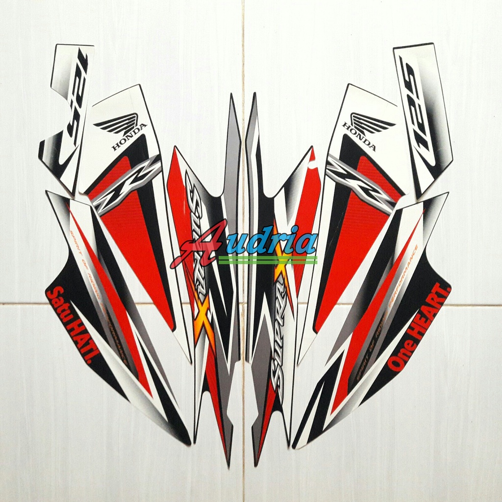 Stiker Striping Motor Honda supra x 125r 2013 merah