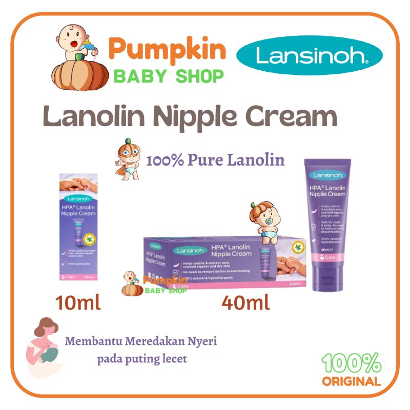 Lansinoh HPA Lanolin Nipple Cream 10ml - Lansinoh 40ml