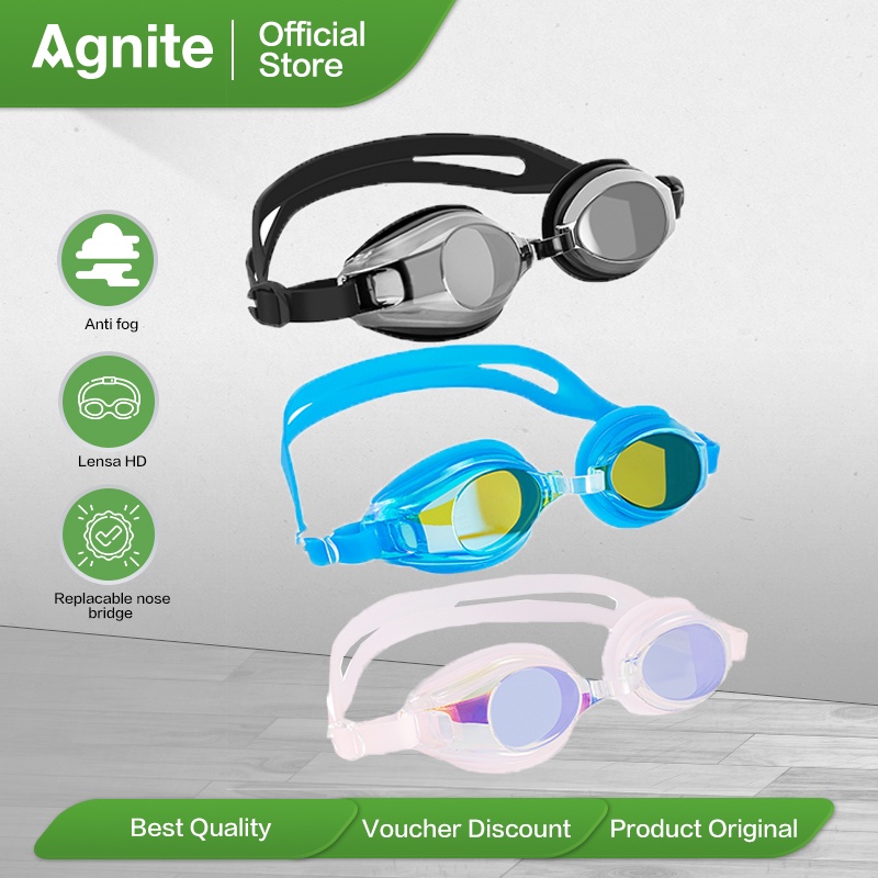 Agnite Googles / Swimming Glass / Kacamata Renang Anak Dewasa Anti Embun ER101