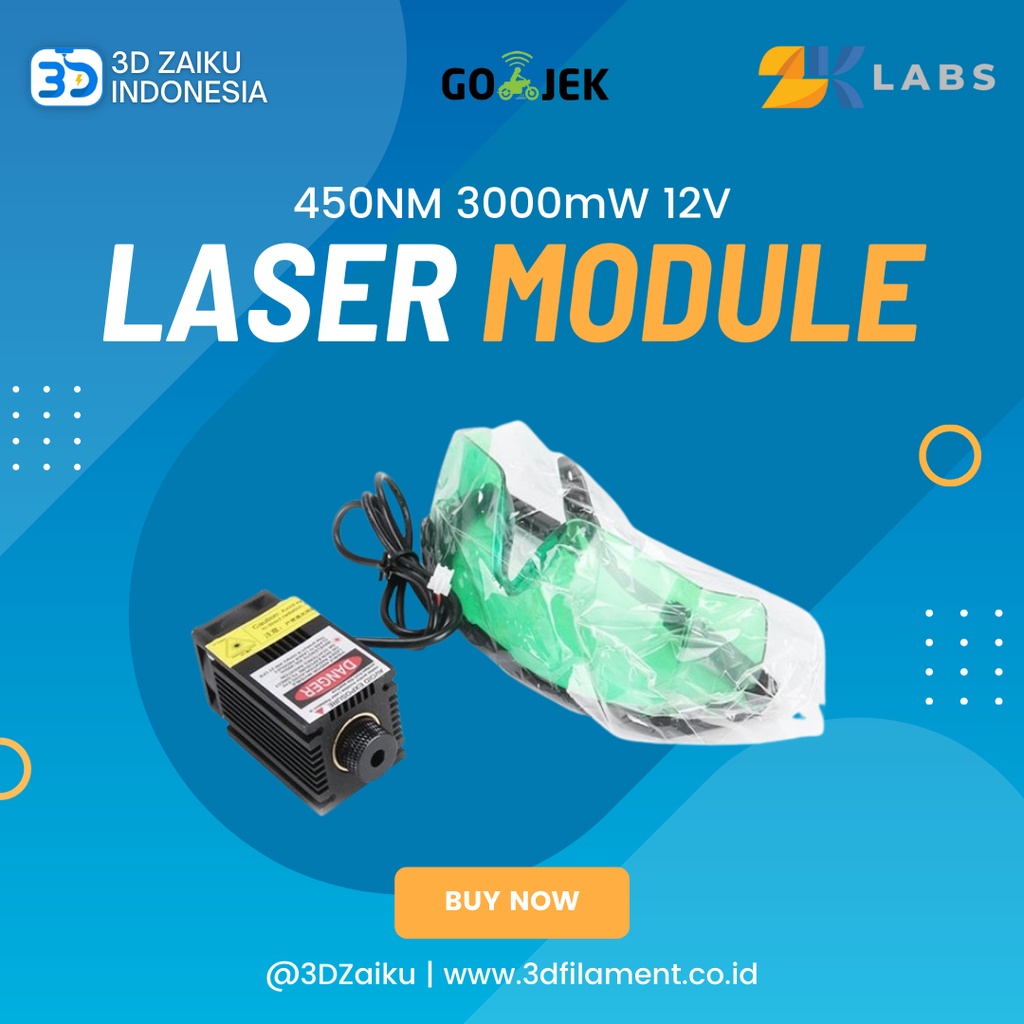 450NM 3000mW 12V CNC Laser Module Engraving with Control Laser