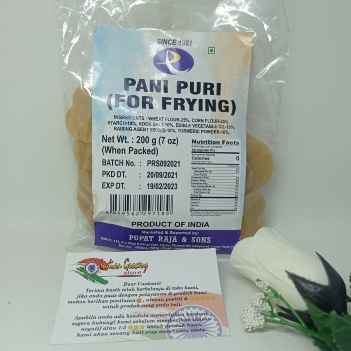 

PROMO DRY PANI PURI 200GR