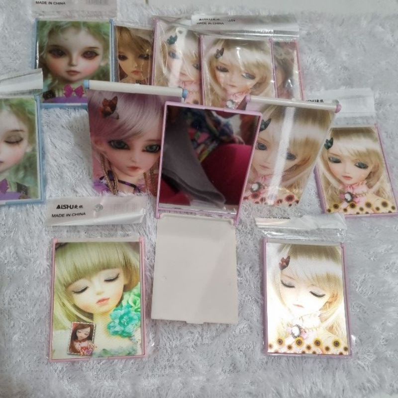 Kaca lipat mini/kaca rias lucu/cermin lipat