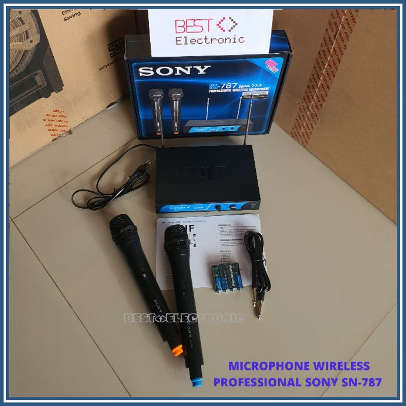Mic Wireless SONY SN 787 / SONY SN787 / SN 878 Microphone UHF + Receiver