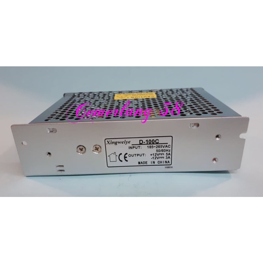 PD D100C +12V 5A -12V 3A Double / Dual Output Switching Power Supply