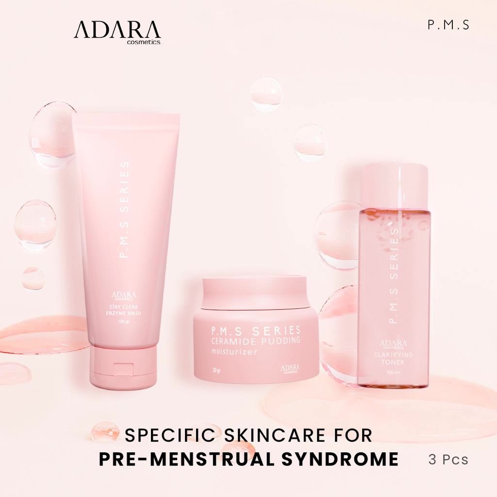 ★ BB ★  ADARA P.M.S Series | Stay Clear Enzyme Wash - Clarifying Toner - Ceramide Pudding Moisturizer