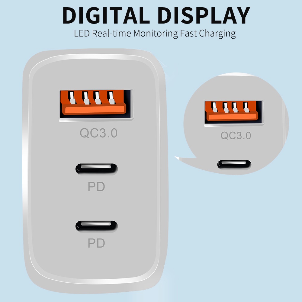 Pd Adapter Charger 45 USB Tipe c 3.0 Quick Charging Untuk Iphone 14 13 Pro Android