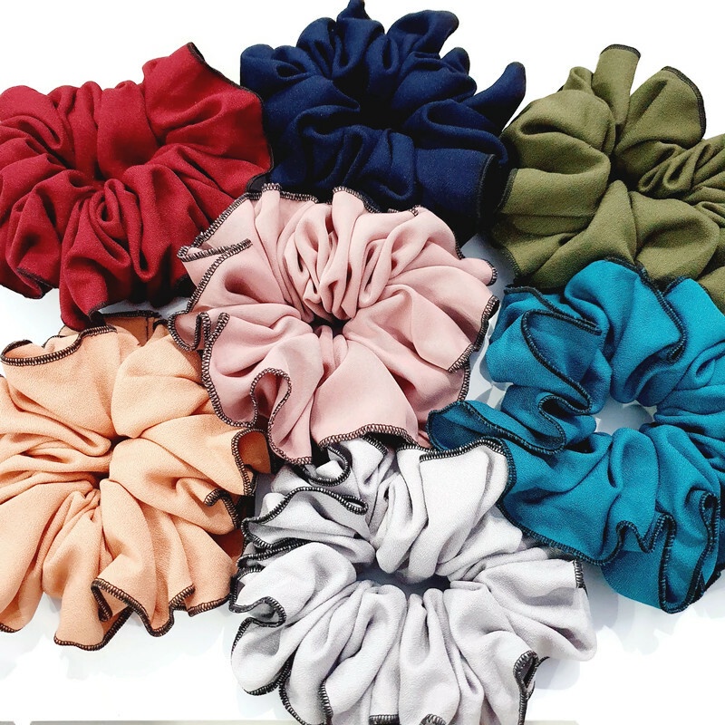 PREMIUM - Kuncir Rambut Scrunchie Satin/Ikat Rambut Hijab Praktis