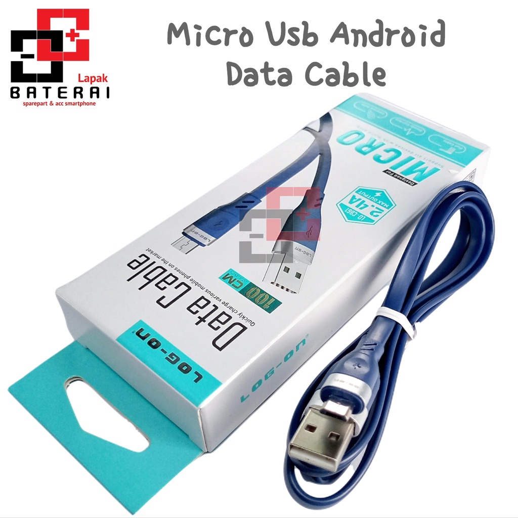 LOG - ON CB61 Kabel Data Micro 2.4A Fast Charging / Quick Charger 3.0 / Kabel Charger Casan Android