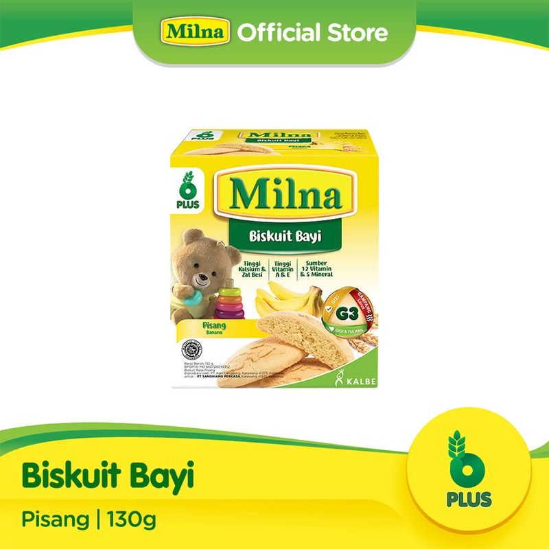 Milna Biskuit Bayi 130gr 6m+ / biskuit 6M+