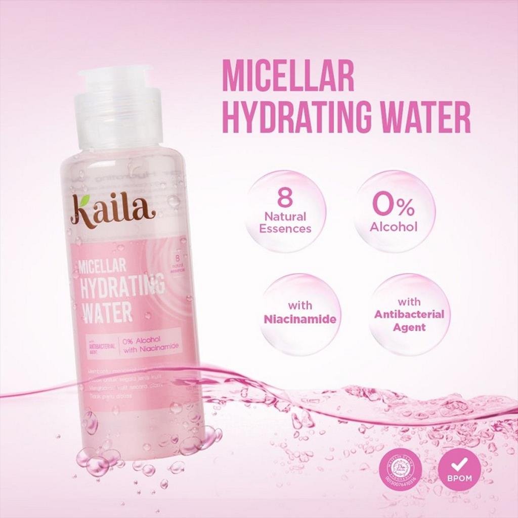 KAILA Make Up Remover 100ml Micellar Hydrating Water 100 ml