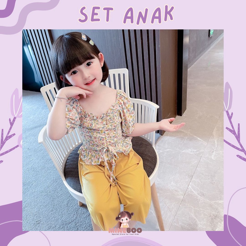 mineboo - SET MITZU SK2020180 OF SHOULDER EBVAnak Import Uisa 2-5th Jeans Premium/Setelan baju Import premium sabrina celana kulot