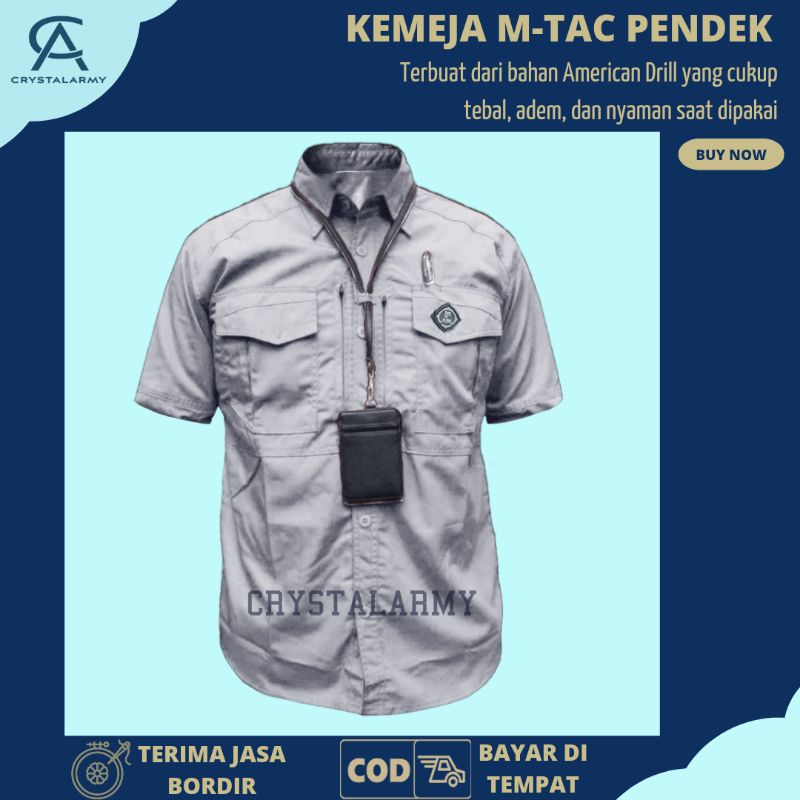 KEMEJA TACTICAL MTAC LENGAN PENDEK PRIA RESKRIM KEMEJA OUTDOOR BNN HEM ATASAN KEMEJA PNS