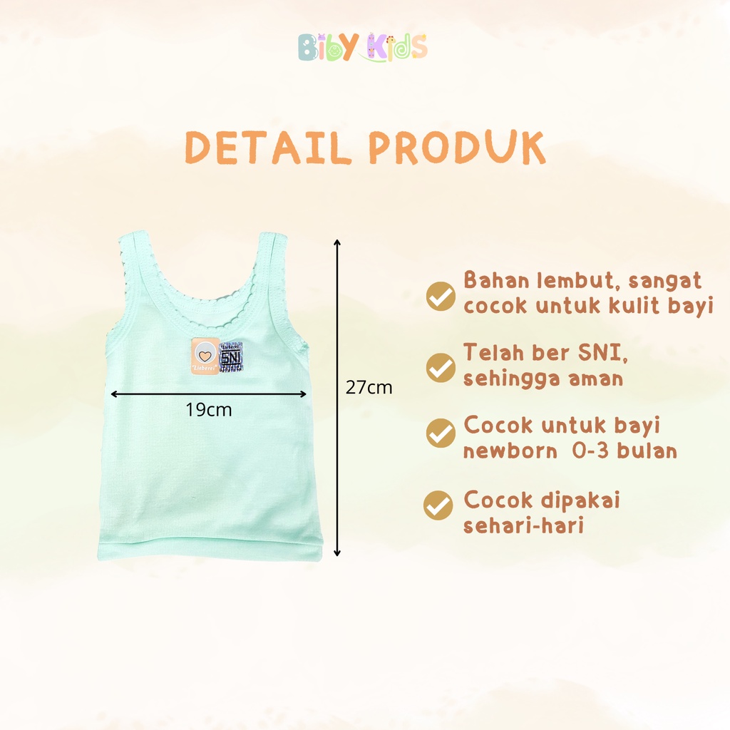 HALUS SNI Singlet Kutung Bayi Baru Lahir Perlengkapan Baby Kaos Dalam Baju Newborn Murah Online