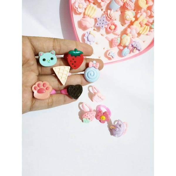CPC04 Cincin Plastik Fancy Mix Doff 1pc
