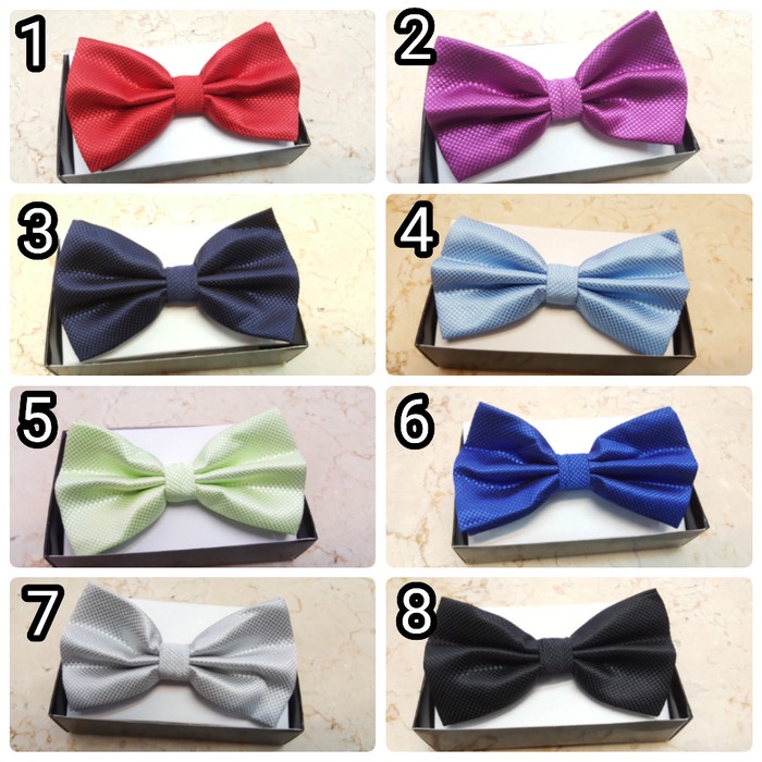 Dasi Kupu Kupu Pria Bowtie Tebal Motif Banyak Warna Premium