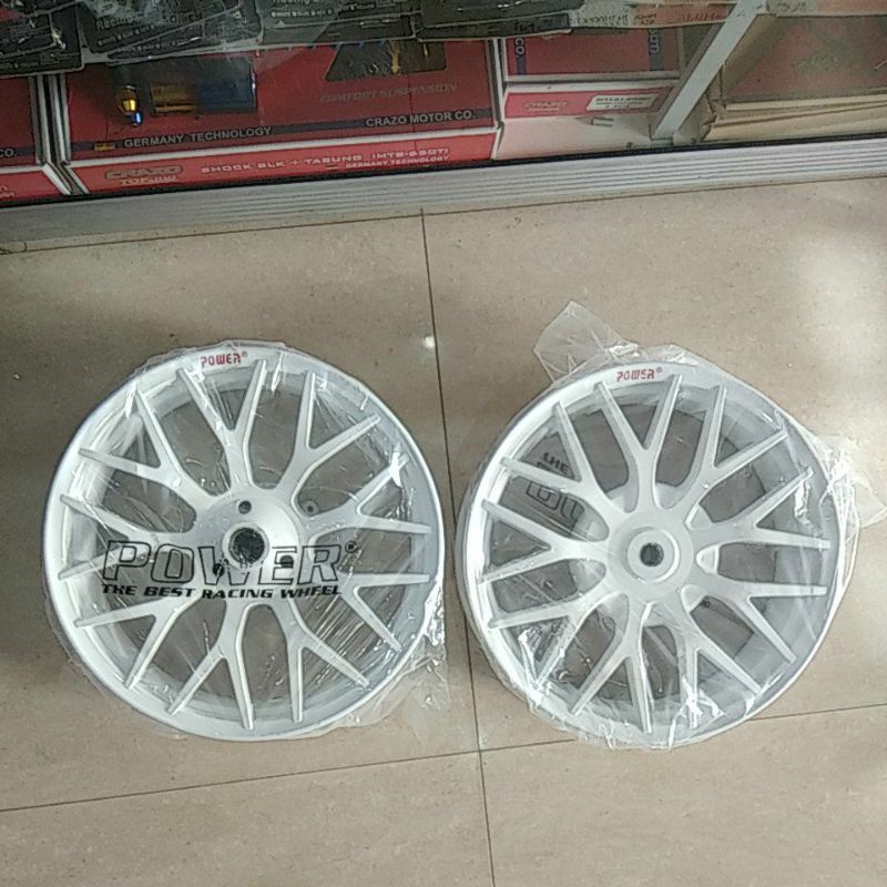Velg Power Evolution Warna Black & White, Silver Black, Silver Red Untuk Aerox 155