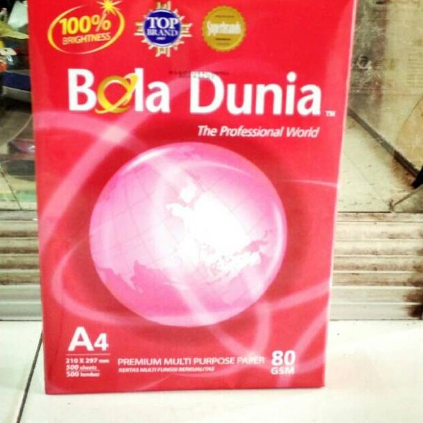 

Bola Dunia Kertas HVS A4 80 gsm 210 x 297 mm