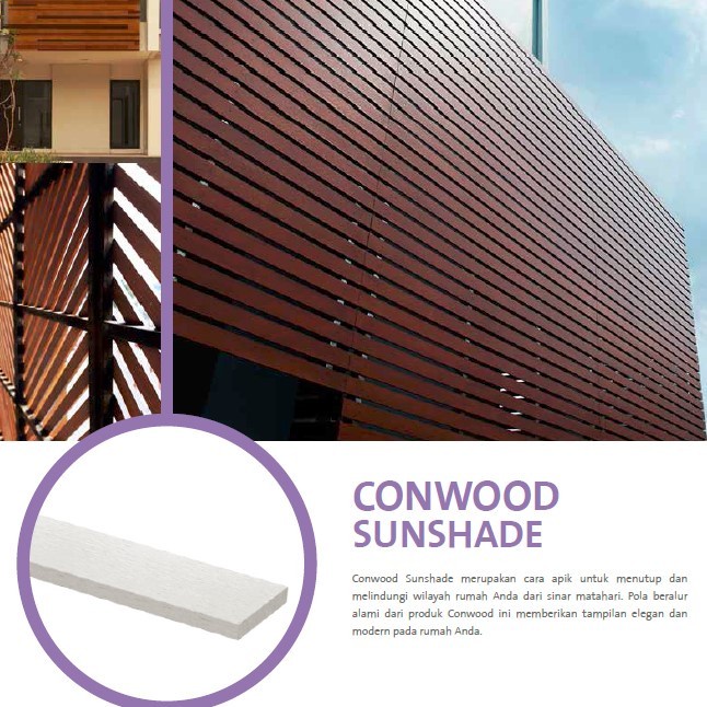 Conwood Sunshade 3" / Seindah Dinding Kayu