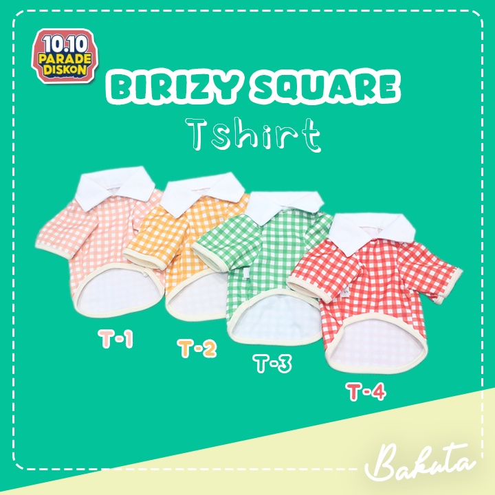 Baju Kucing Tshirt Edisi Birizy Square untuk Kucing dan Anjing / Baju Kucing Lucu Kualitas Premium size S-XL