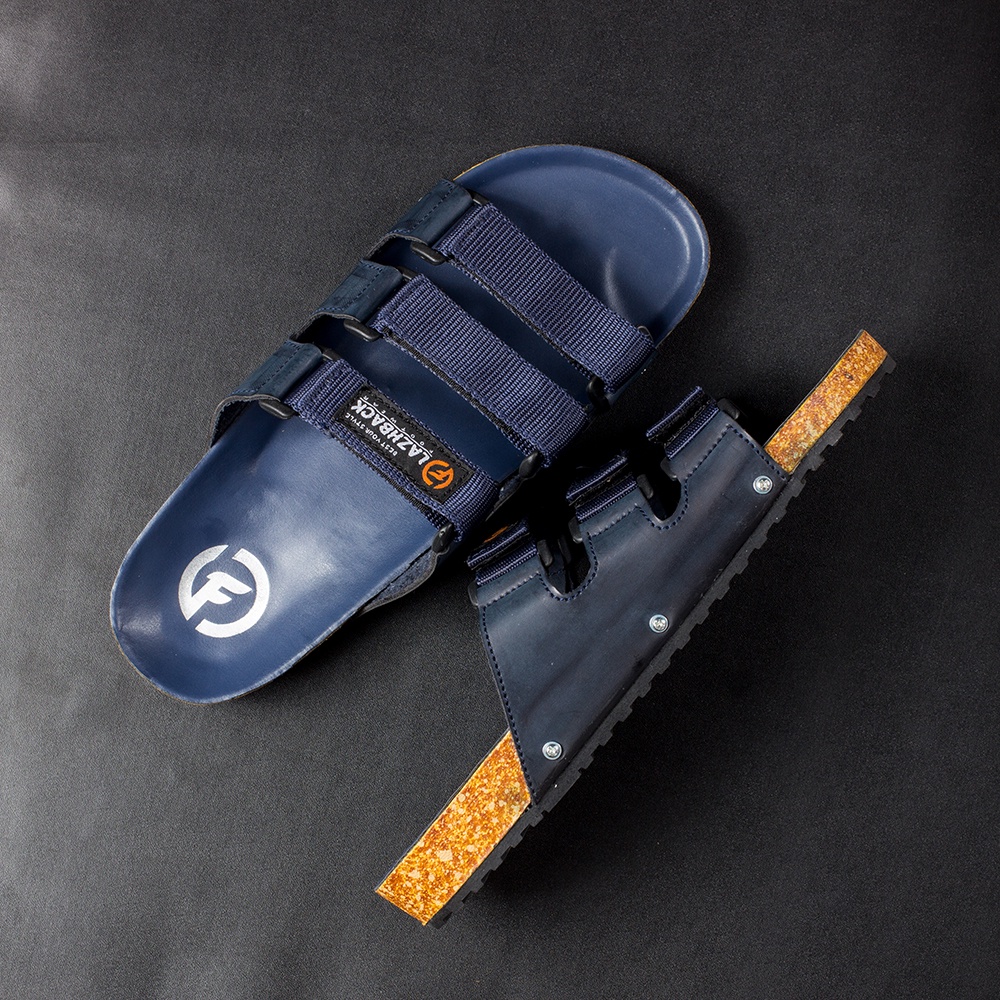 RIDE NAVY |ManNeedMe x FLAZHBACK| Sandal Pria Casual Sandal Slop Puyuh ORIGINAL