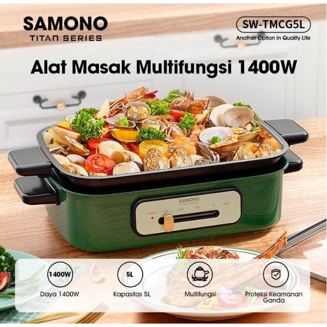 Samono 5Liter Elektrik Hotpot Multifungsi Alat Panggang SW-TMCG5L