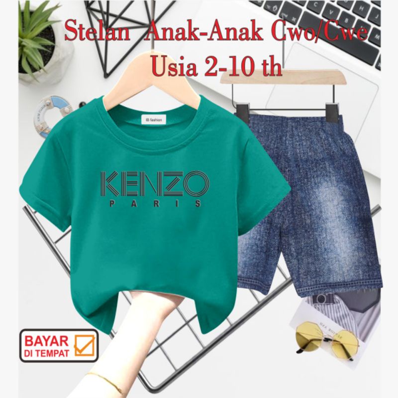 ((IB))SETELAN ANAK2 UNISEX SEMI JEANS/K3NZ0 DIGITAL SABLON