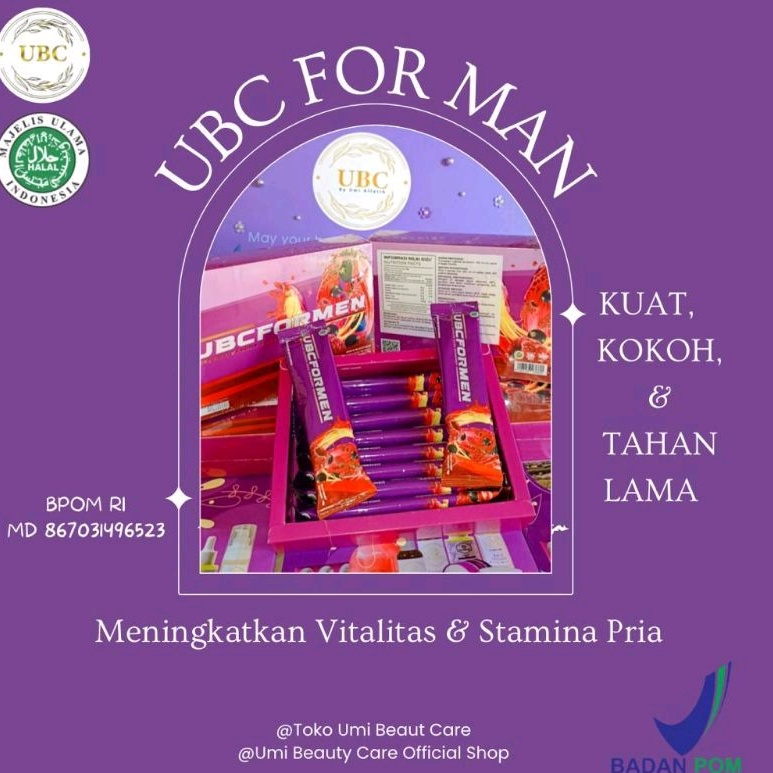 UBC FOR MEN BPOM // MINUMAN STAMINA PRIA BPOM  // UMI BEAUTY CARE