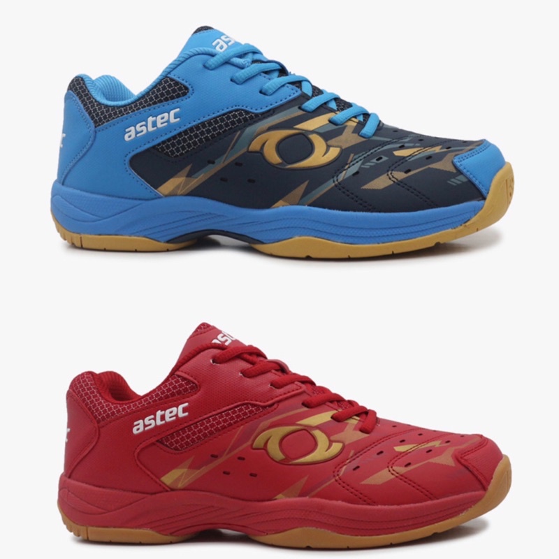 Sepatu Badminton Pria Astec Fonterra Badminton - Biru / Merah