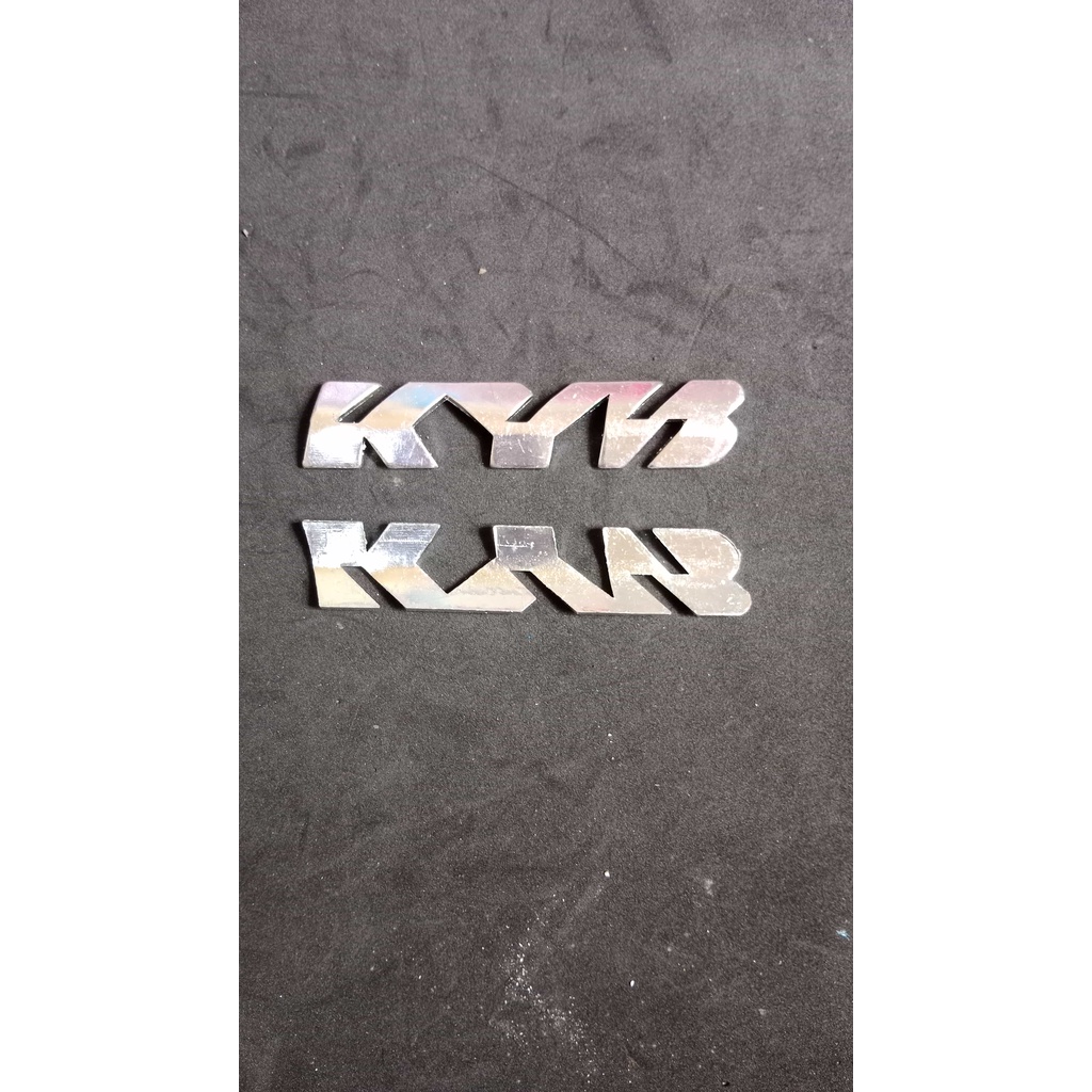 Emblem KYB Logo Kayaba Almunium 3mm Timbul