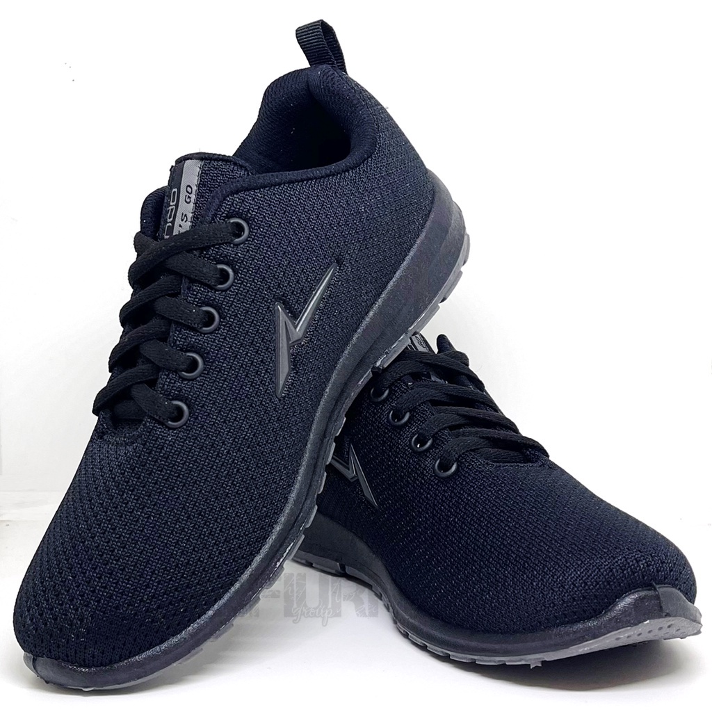 FIURI - ANDO ORIGINAL - SIP 32 33-40 FULL HITAM - SEPATU SNEAKERS SPORT KANVAS SOL KARET WANITA PRIA - SEPATU KETS TRENDY ANAK PEREMPUAN LAKI-LAKI - SEPATU OLAHRAGA LARI FITNES SENAM KERJA KULIAH SEKOLAH SD SMP SMA BERTALI CEWEK COWOK MURAH PROMO DISKON