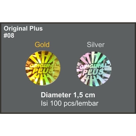 

Stiker Hologram Original Plus