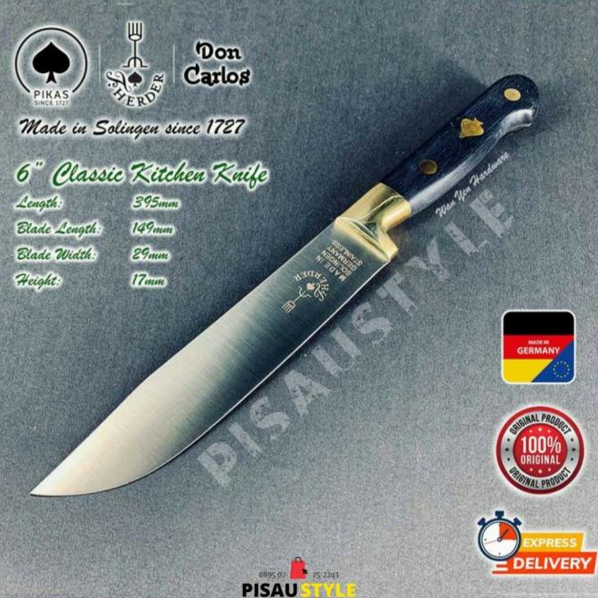 Pisau Chef Pisau Serbaguna F. Herder DON CARLOS 6"/15Cm Pisau Utility
