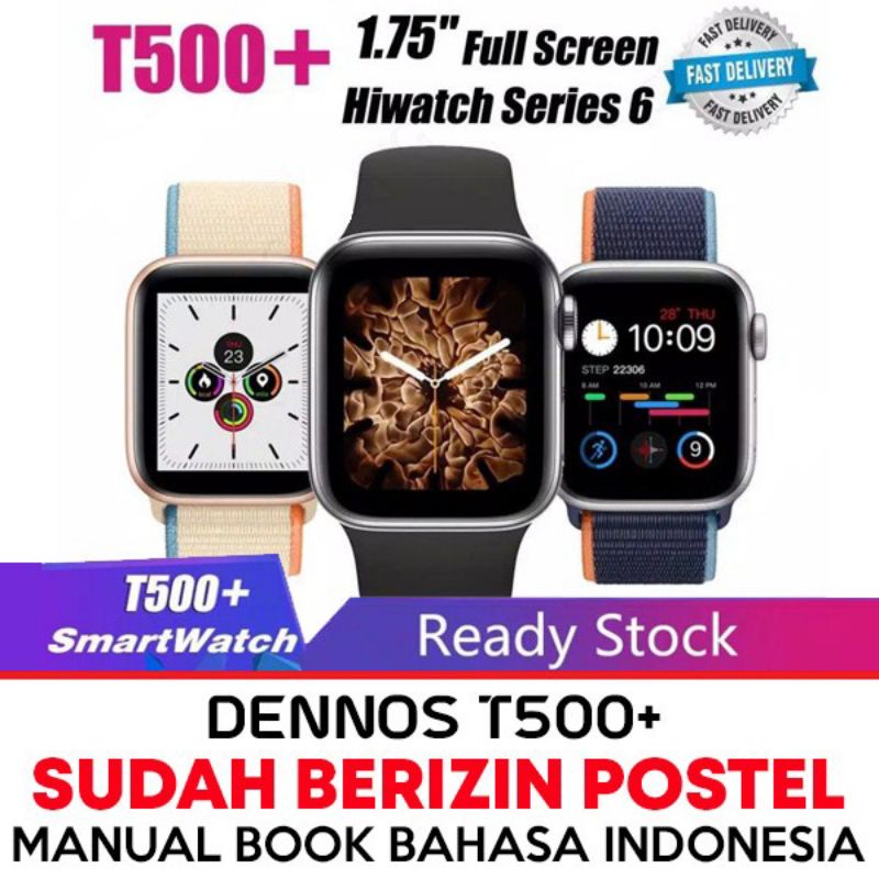 Dennos T500+ Plus smartwatch jam tangan pintar hiwatch series 6