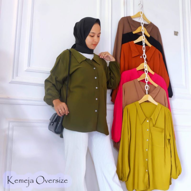 Kemeja linen wanita Oversize/kemeja wanita Oversize terbaru bahan rayon