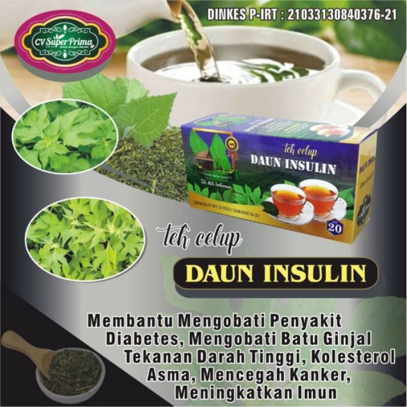 

Teh Celup Daun Insulin Herbal Diabetes Teh Herbal alami Insulin