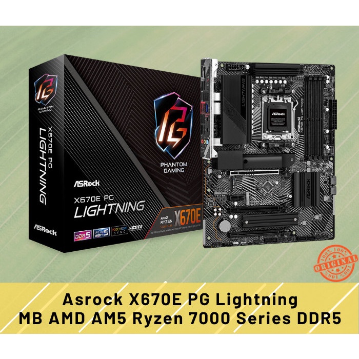 Motherboard Asrock X670E PG Lightning MB AMD Socket AMD AM5 Ryzen 7000 NEW