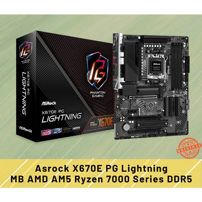 Motherboard Asrock X670E PG Lightning MB AMD Socket AMD AM5 Ryzen 7000 NEW