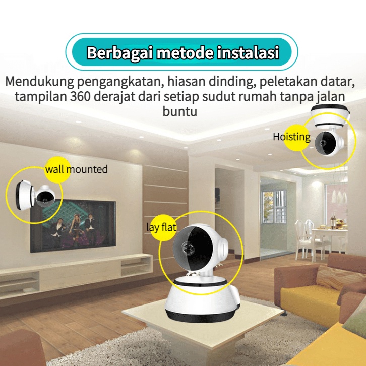 Smart Camera Wifi V380 Q6 HD1080P Wireless Mini IP CCTV - cctv mini sambung ke hp - kamera cctv mini sambung ke hp - cctv bisa di pantau lewat hp jarak jauh - cctv rumah bisa di pantau lewat hp - cctv mini wifi - cctv v380 pro - cctv hp - WHCollection