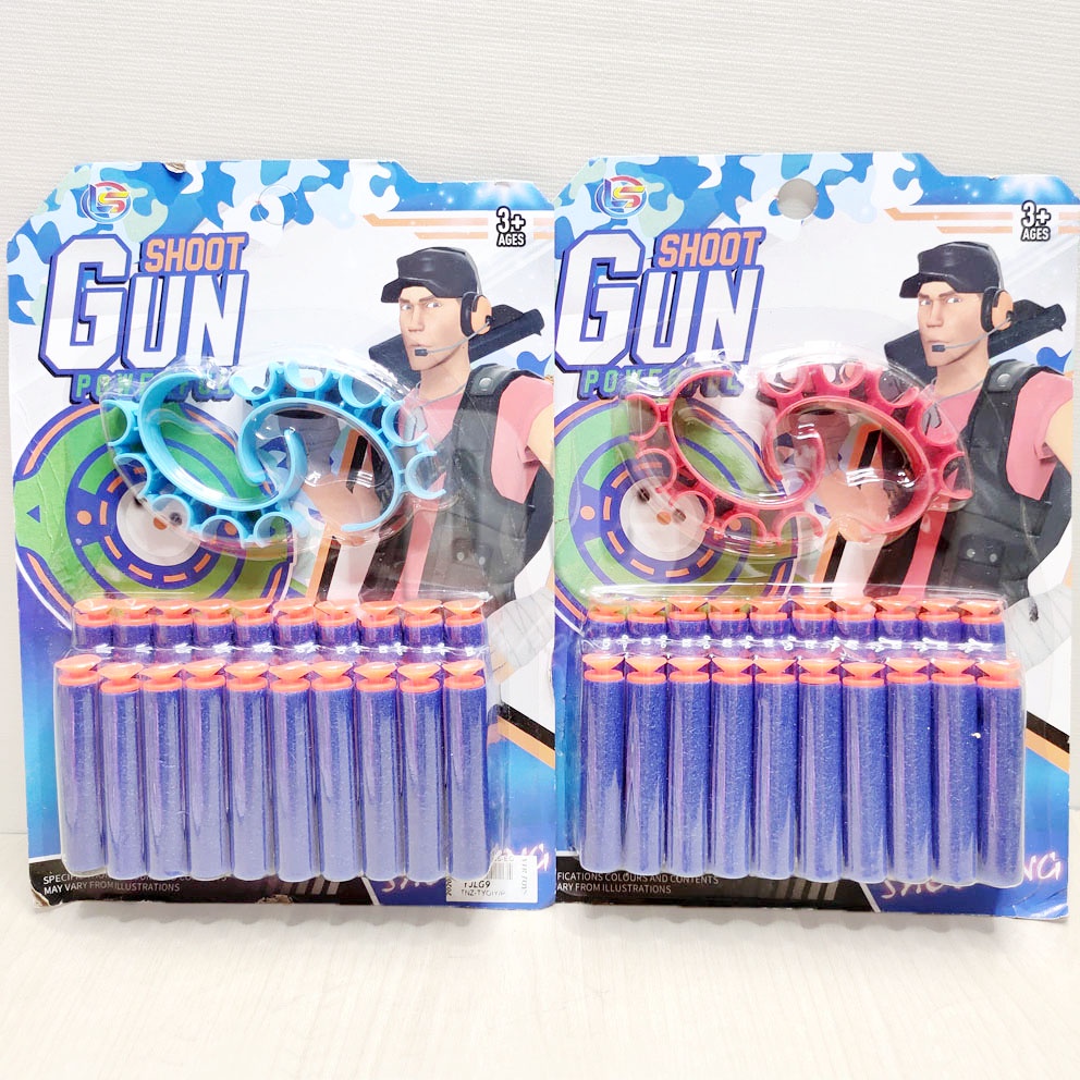 Shoot Gun Power LG9 ISI 20pcs Sudah SNI REFILL Tembak Dart Tempel ISI ULANG Foam Gabus