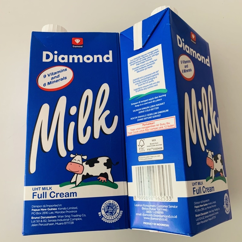 

susu full cream diamond 1000ml