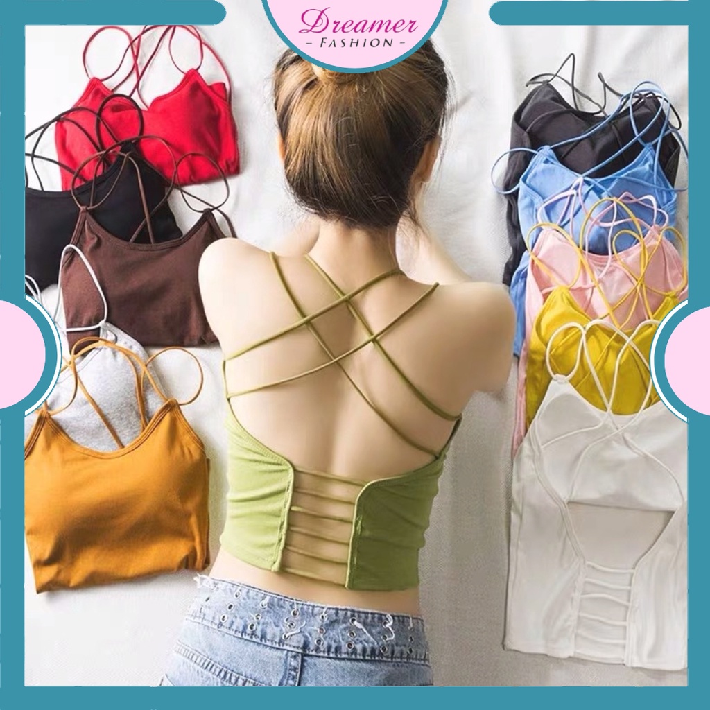 DF BR278 Tanktop Bra Pakaian Dalam Bra Wanita Tanpa Kawat Thanktop Tali Kecil Thank Top Bra Singlet