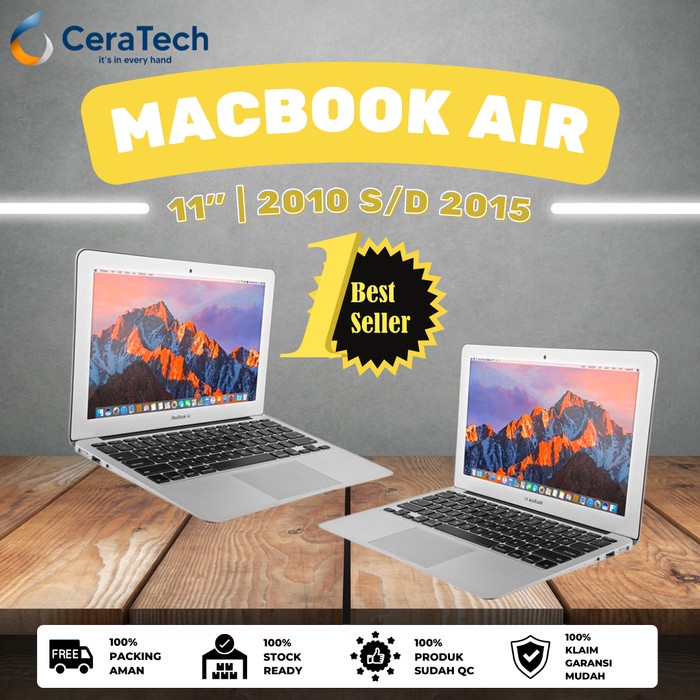 {bekas} MACBOOK AIR 11 inch EARLY 2015 - INTEL CORE i5 RAM 4GB SSD 128GB - 2011 RAM 2/128 Berkualita