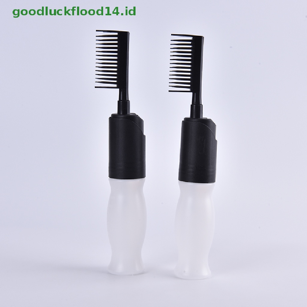 (GOOGFOUR) Botol Dispenser Aplikator Cat Rambut 110ML Dengan Sisir Untuk Salon