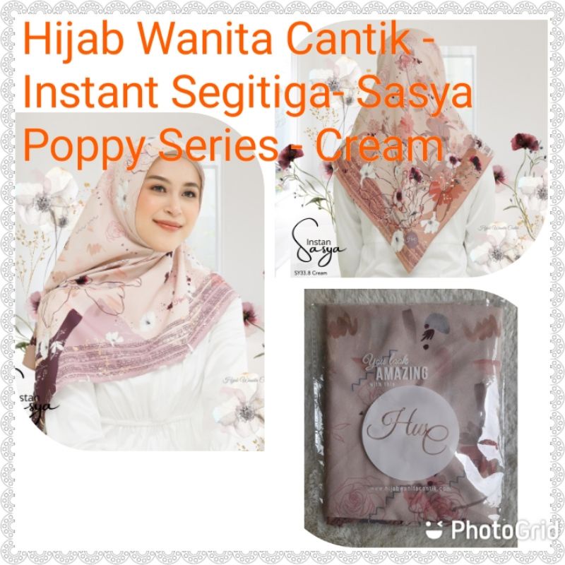 HWC Hijab Wanita Cantik Instant Sasya (cream)