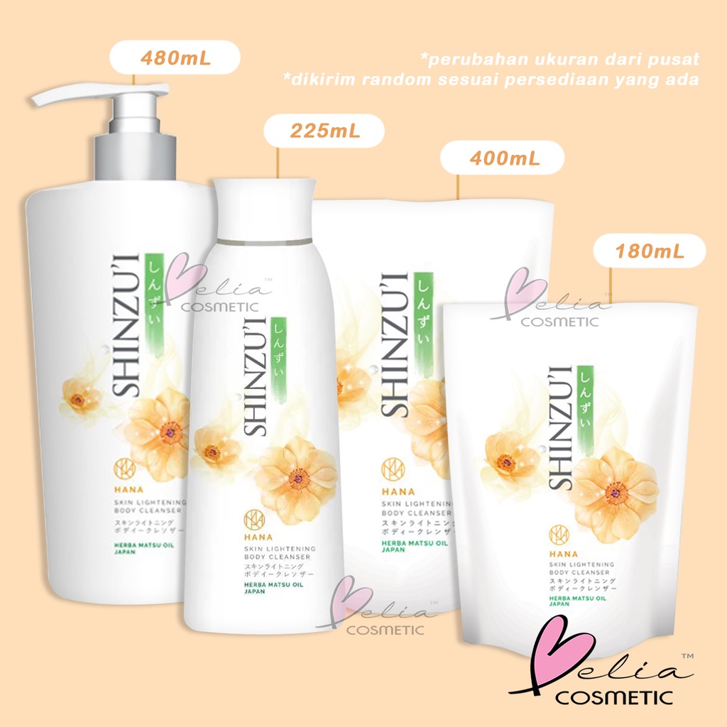 ❤ BELIA ❤ SHINZUI Lightening Body Cleanser | Sabun Cair Shinzu'i | Body Wash 480ml 400ml 225ml 180ml