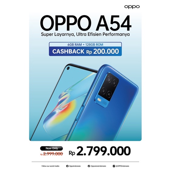 OPPO A54 RAM 6 ROM 128GB