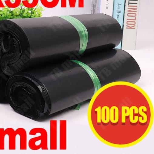 

Plastik Packing Polymailer LDPE 25X35CM Hitam Glossy Isi 100PCS